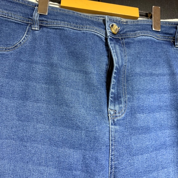 Dex Women's Capri Jeans Size 24 Stretch High Rise Loose Fit, Raw Hem, Wide Leg - Picture 4 of 11